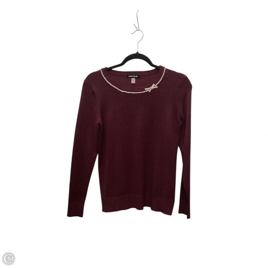 Top Long Sleeve By Cable And Gauge In Red, Size: S