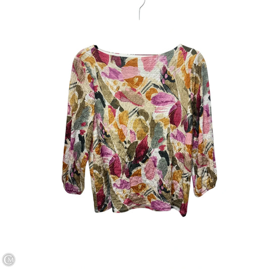 Top Long Sleeve By Chicos In Floral Print, Size: M