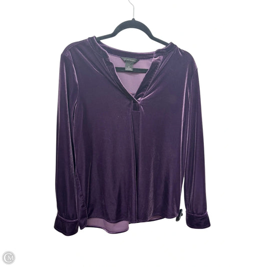 Top Long Sleeve By Investments In Purple, Size: M