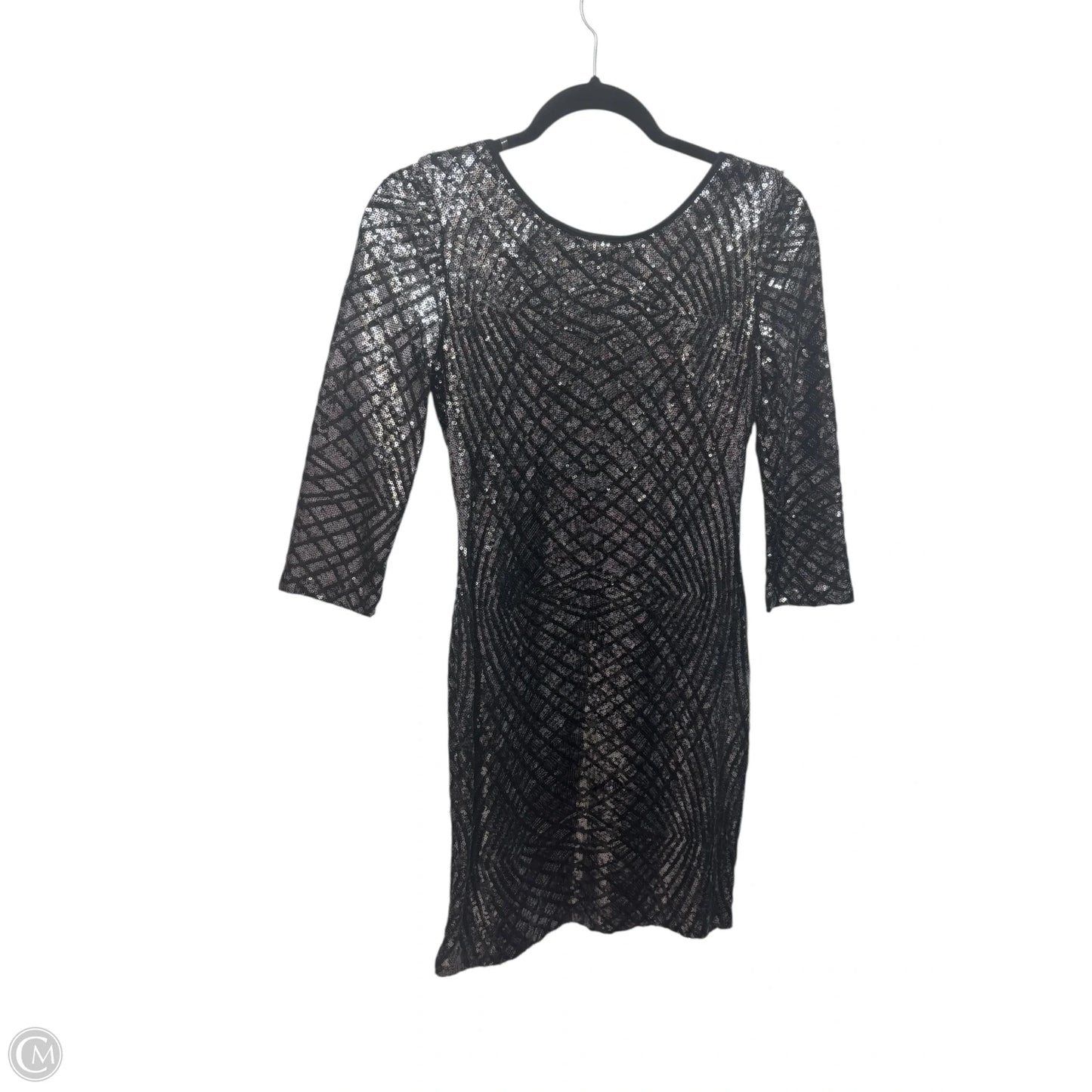 Dress Party Short By Clothes Mentor In Silver, Size: M