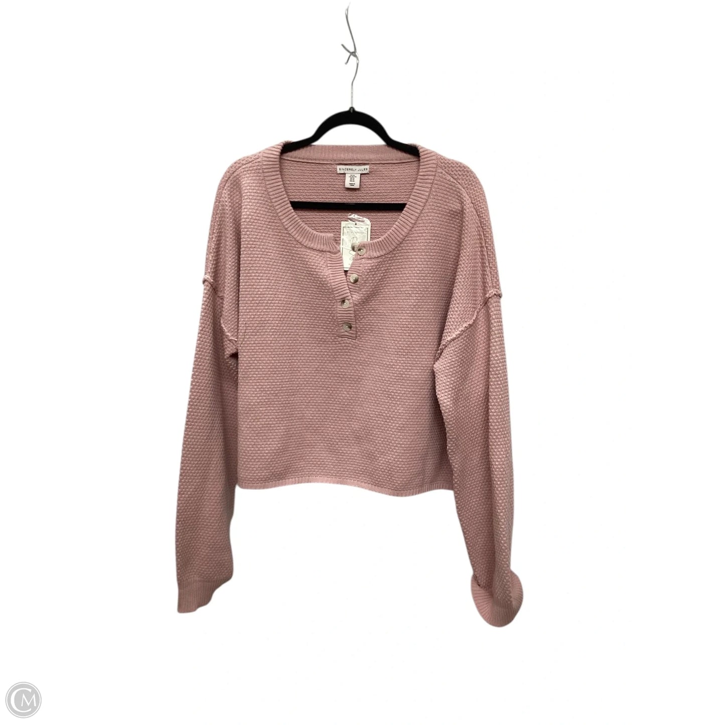 Top 2pc Long Sleeve By Sincerely Jules In Pink, Size: Xl