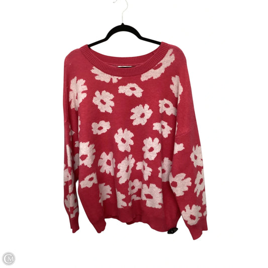 Sweater By Maurices In Pink, Size: Xxl