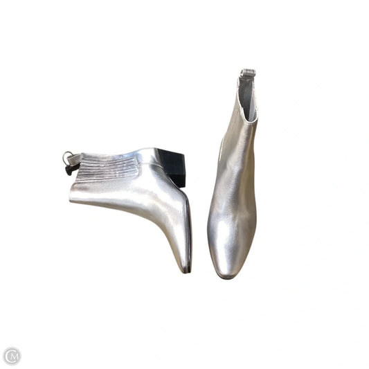Boots Ankle Heels By J. Crew In Silver, Size: 8