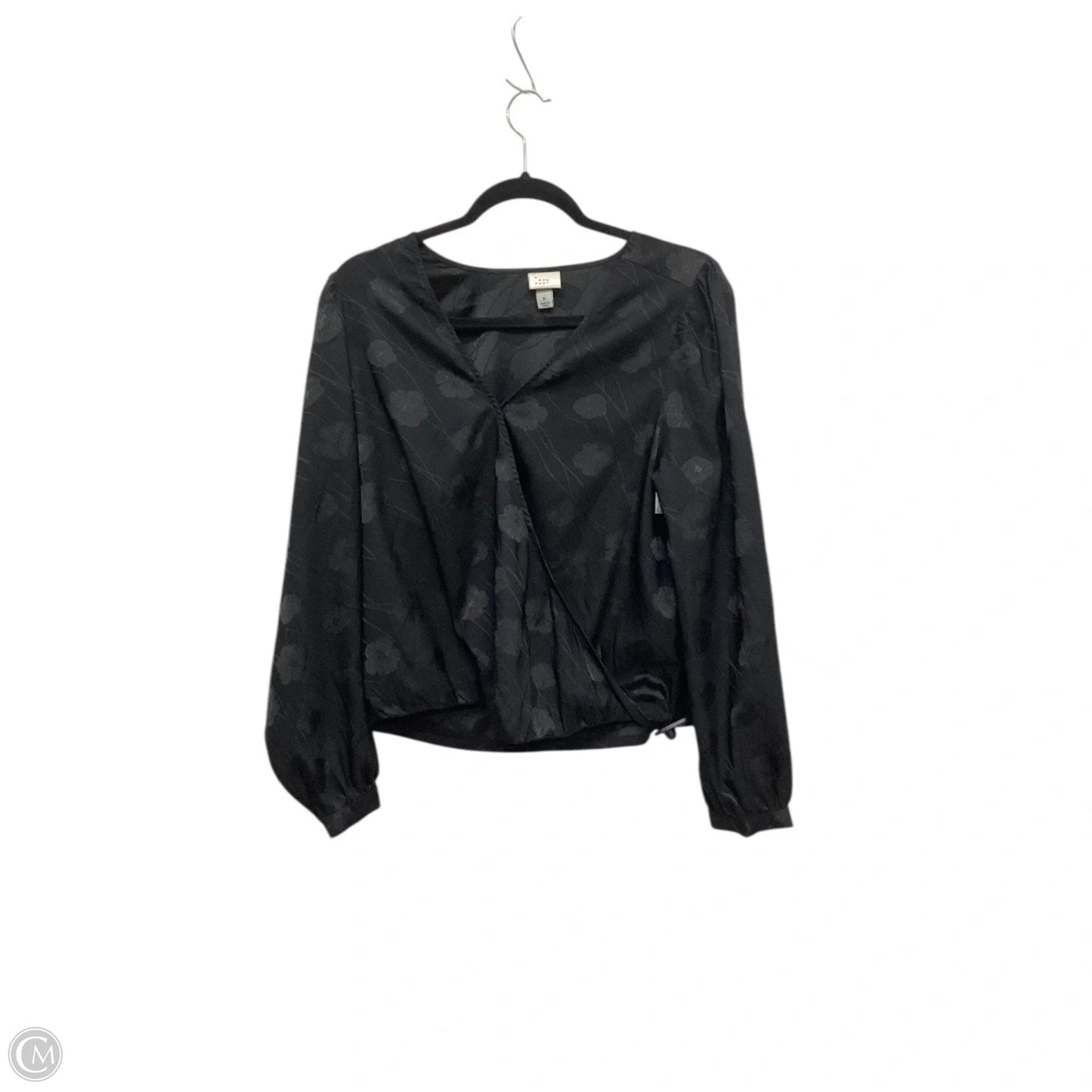 Top Long Sleeve By A New Day In Black, Size: M