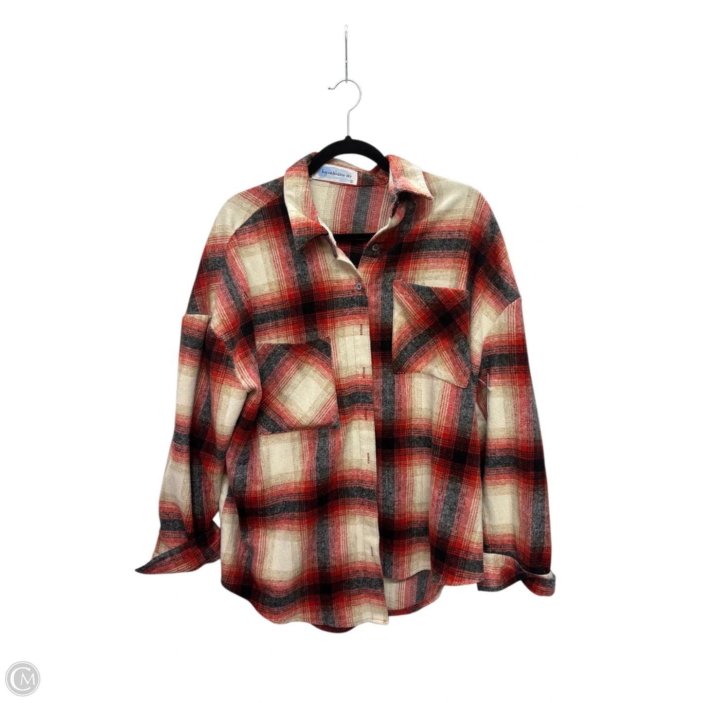 Top Long Sleeve By Clothes Mentor In Red, Size: L