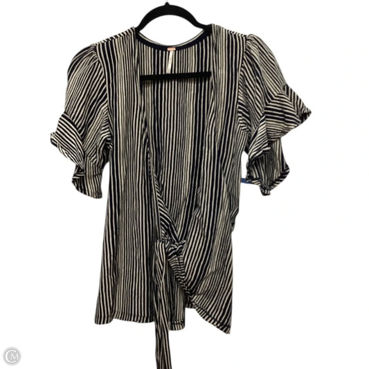 Top Short Sleeve By Free People In Striped Pattern, Size: M