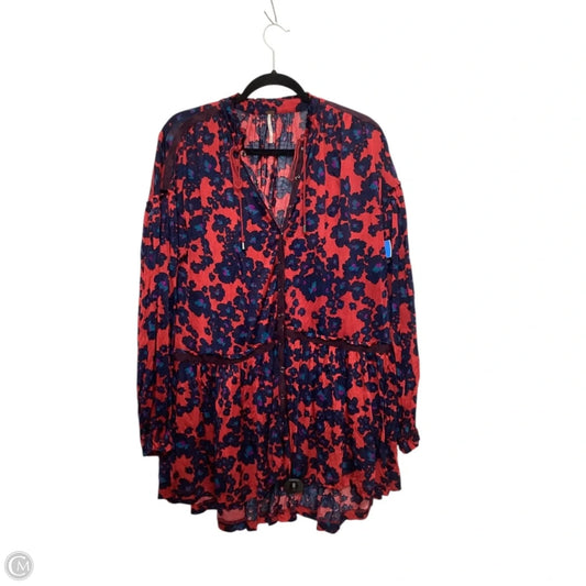 Top Long Sleeve By Free People In Red, Size: S