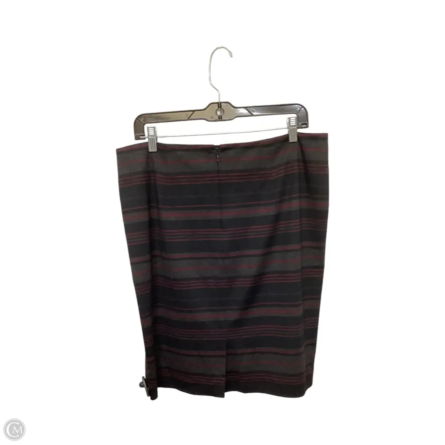 Skirt Midi By Nine West Apparel In Striped Pattern, Size: L