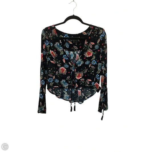Top Long Sleeve By Minkpink In Floral Print, Size: S