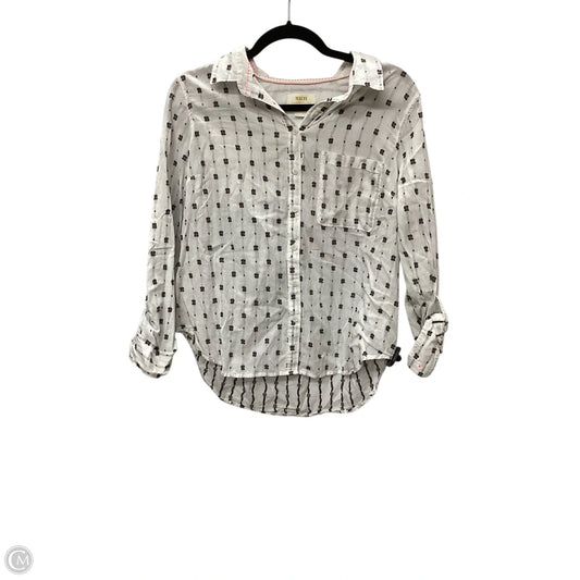 Top Long Sleeve By Maeve In White, Size: Lp
