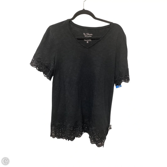 Top Short Sleeve By Chicos In Black, Size: M