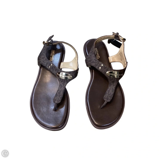 Sandals Flats By Michael By Michael Kors In Brown, Size: 7