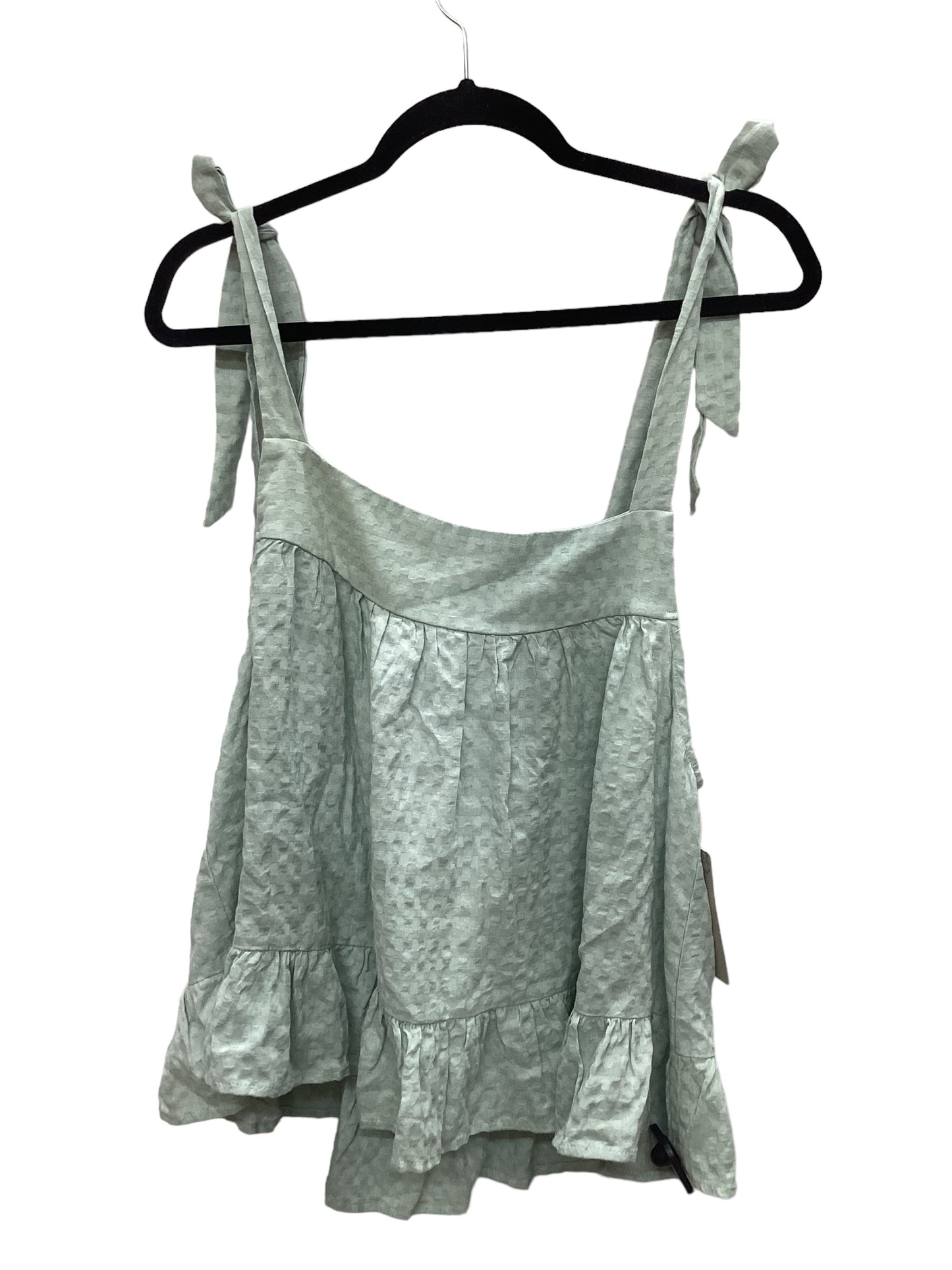 Green Top Sleeveless Clothes Mentor, Size L