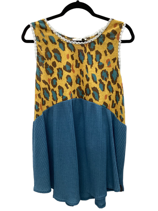 Multi-colored Top Sleeveless Umgee, Size Xl