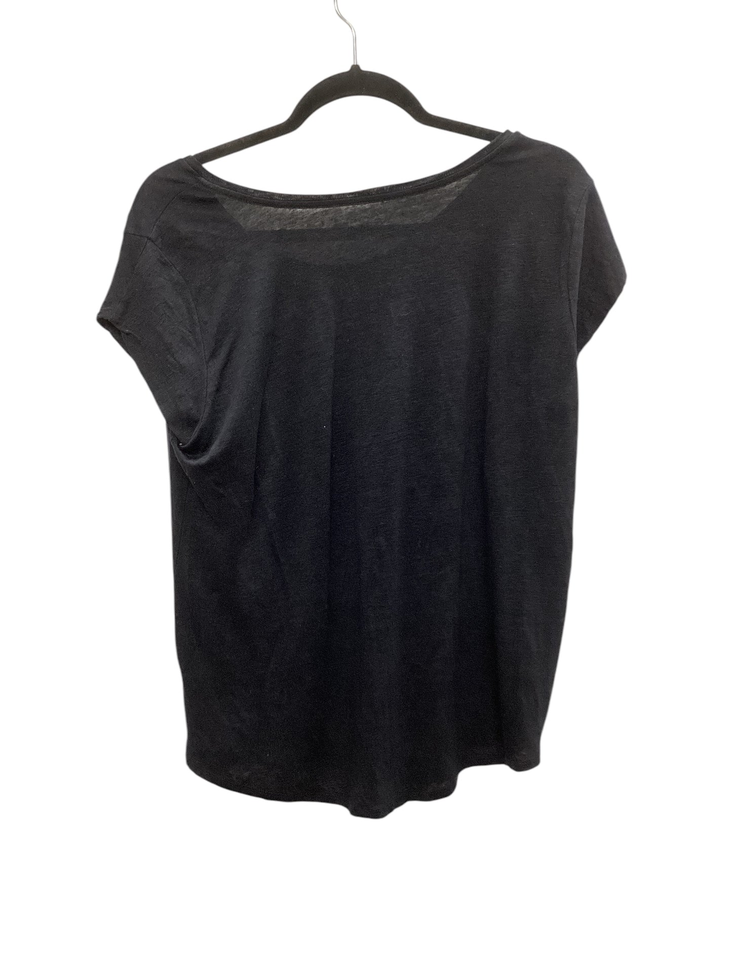 Top Short Sleeve Basic By Loft In Black, Size: L