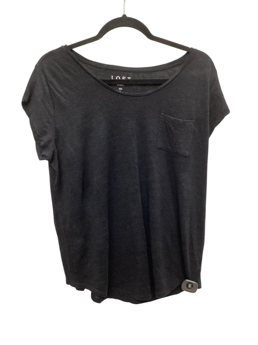 Top Short Sleeve Basic By Loft In Black, Size: L