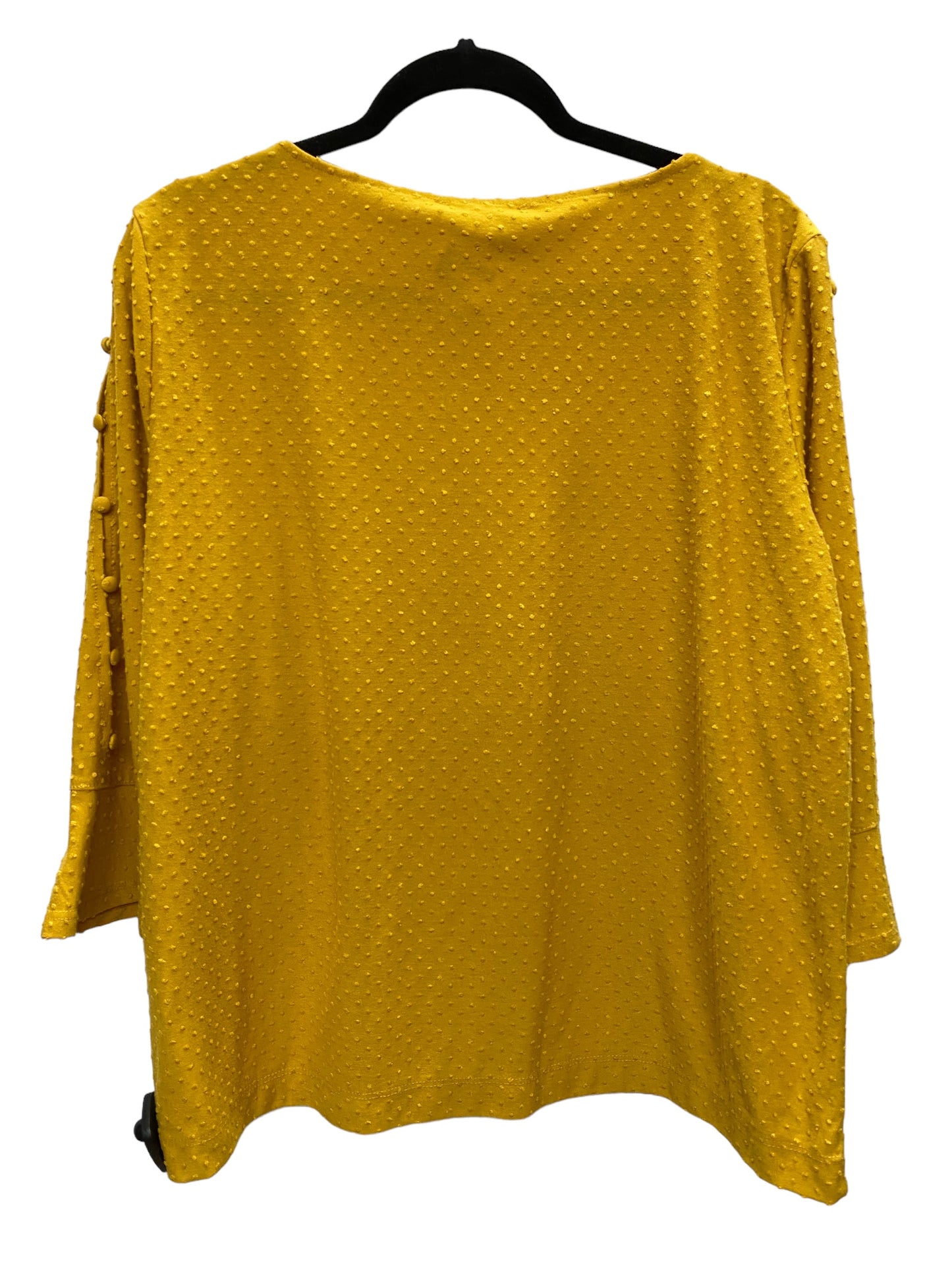 Top Long Sleeve By Rose And Olive In Yellow, Size: Xl