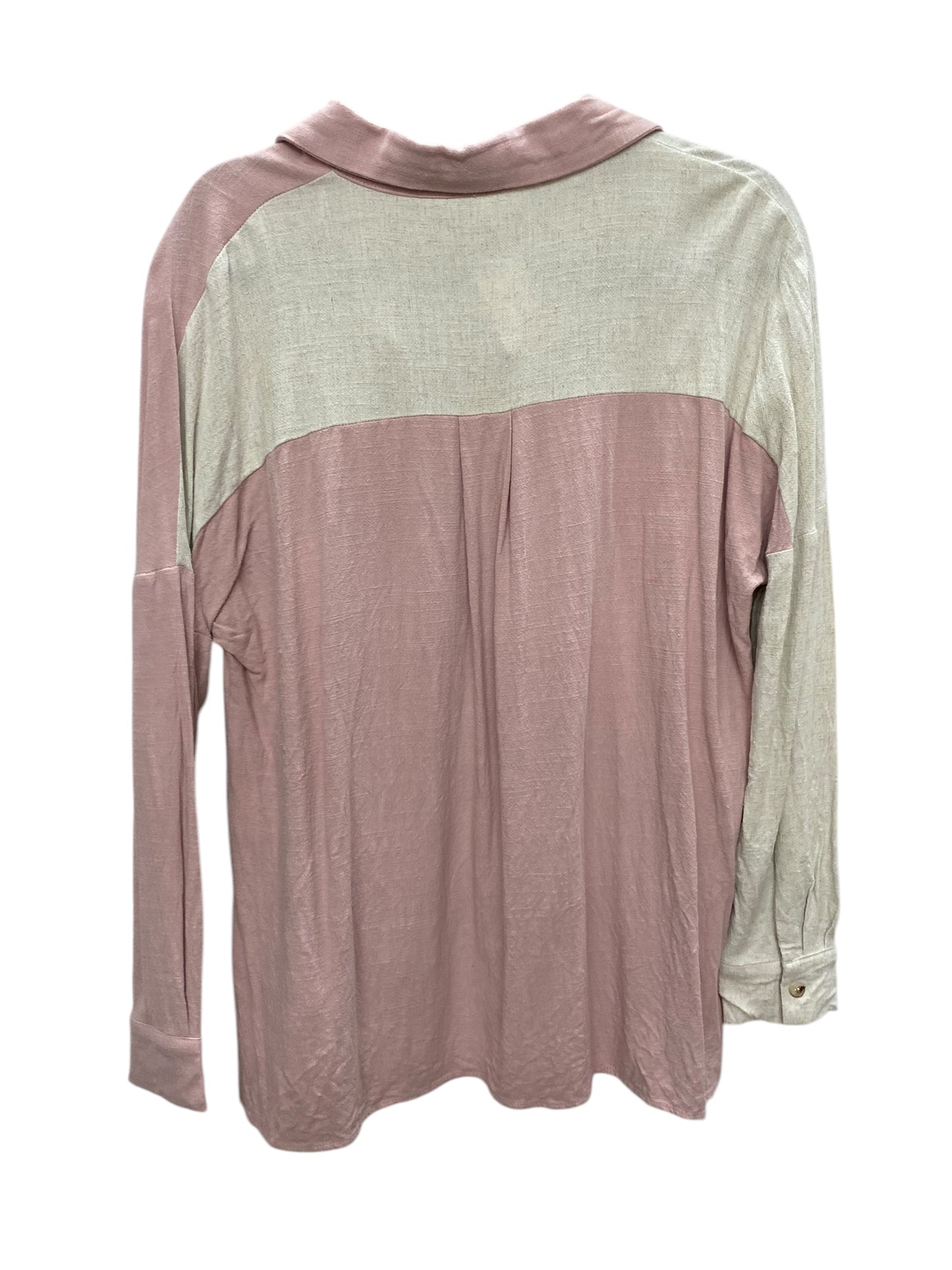 Top Long Sleeve By Andree By Unit In Pink, Size: M