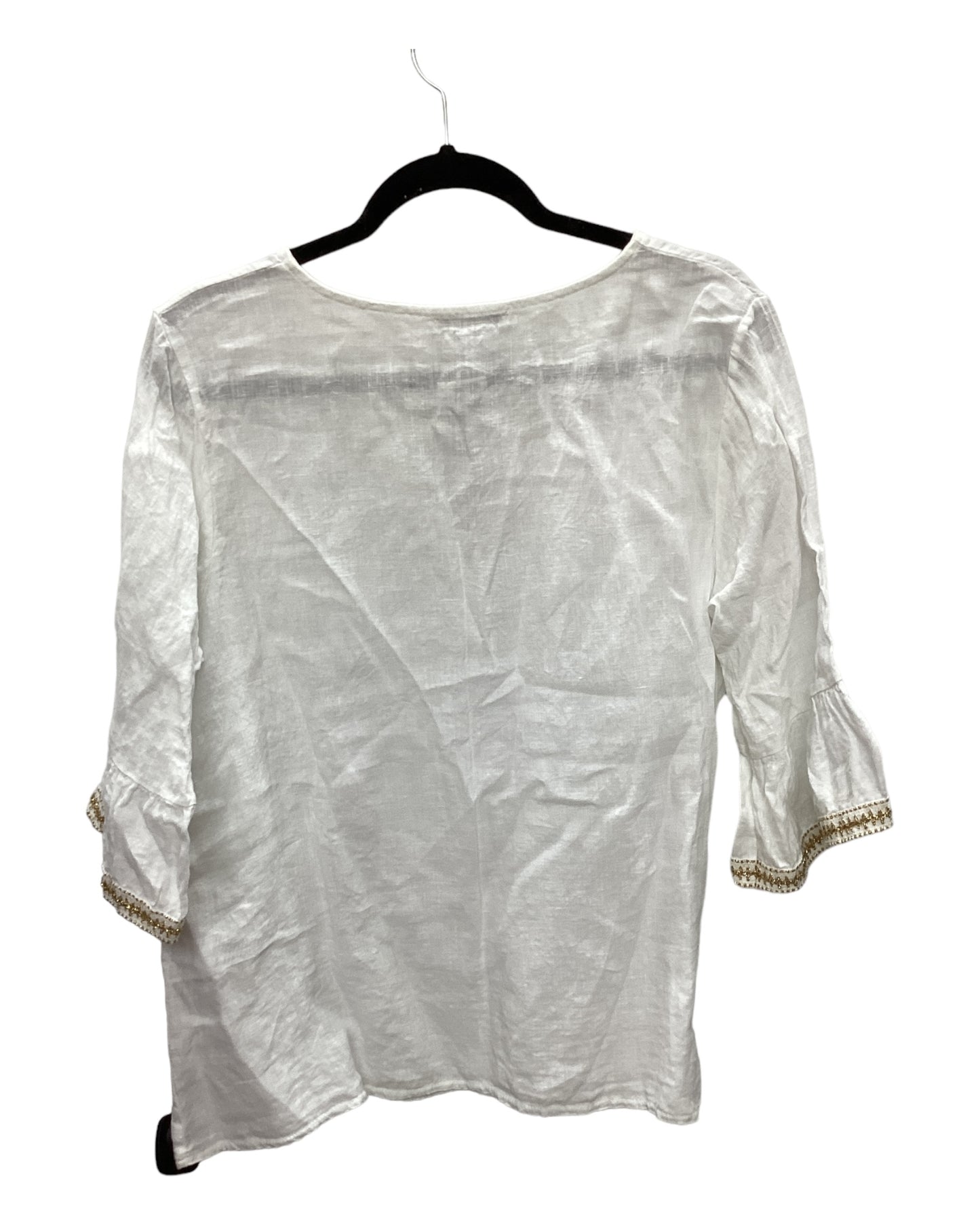 Top Short Sleeve By Clothes Mentor In White, Size: L