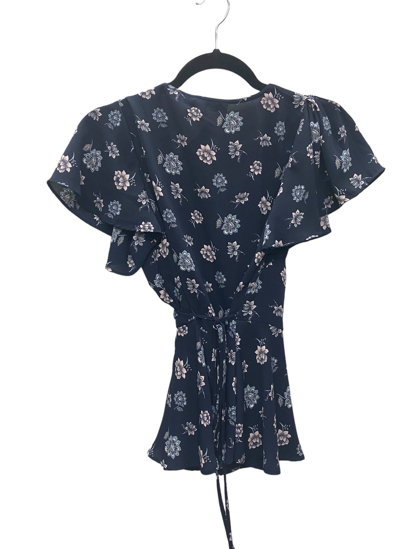 Top Short Sleeve By Loft In Navy, Size: Xs