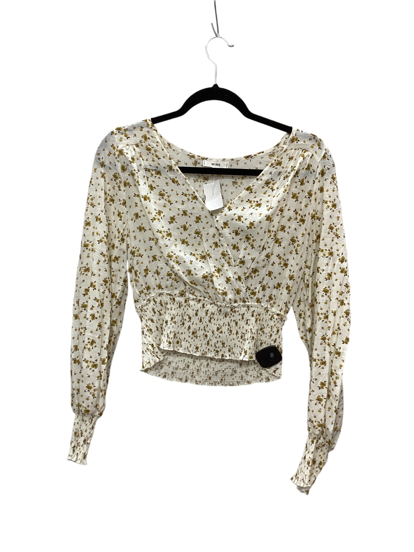 Top Long Sleeve By Mine In Floral Print, Size: L