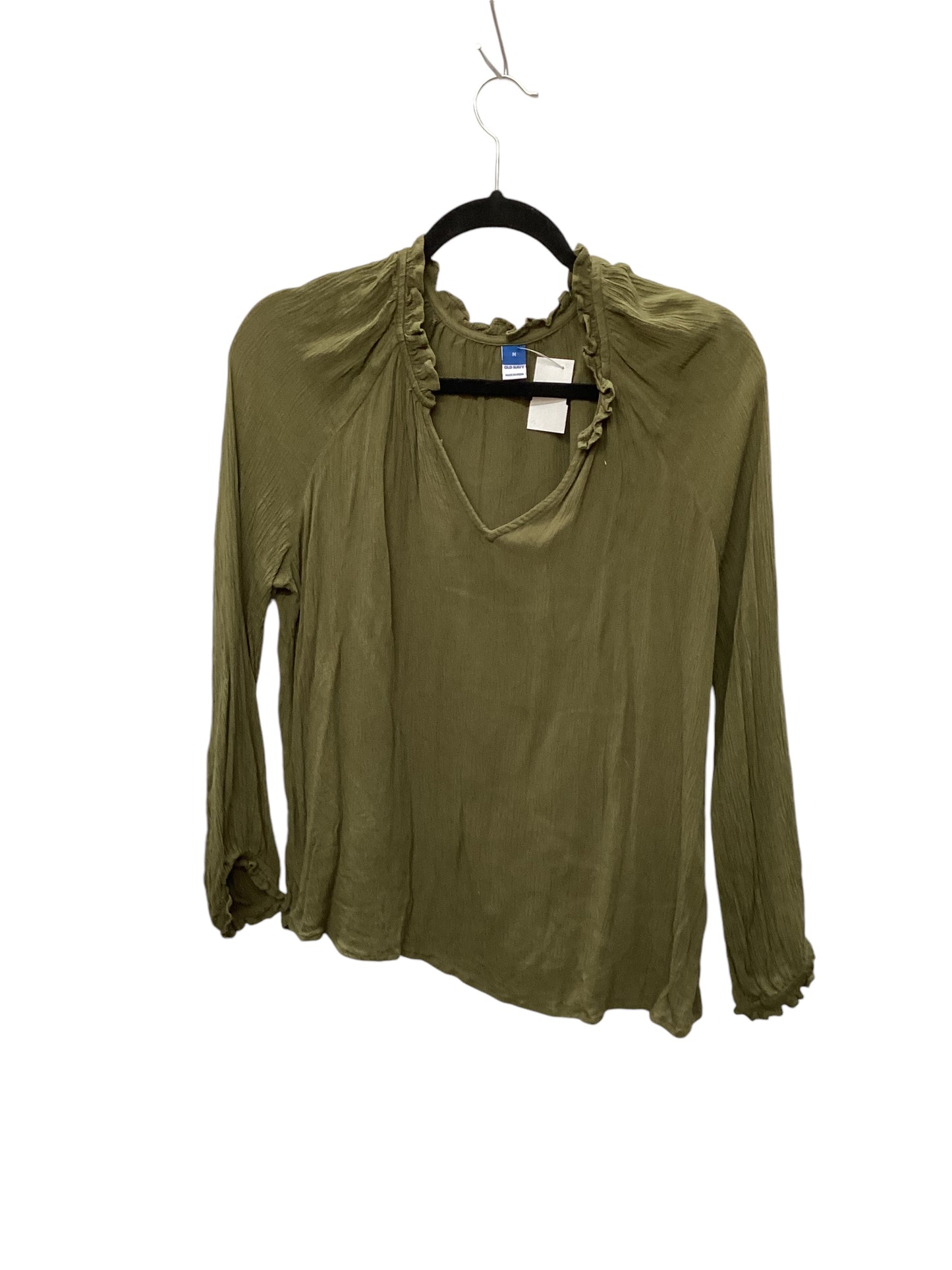 Top Long Sleeve By Old Navy In Green, Size: M