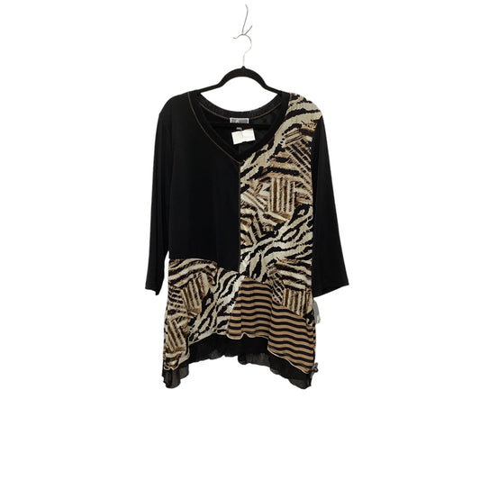 Top Long Sleeve By Jm Collections In Animal Print, Size: Xl