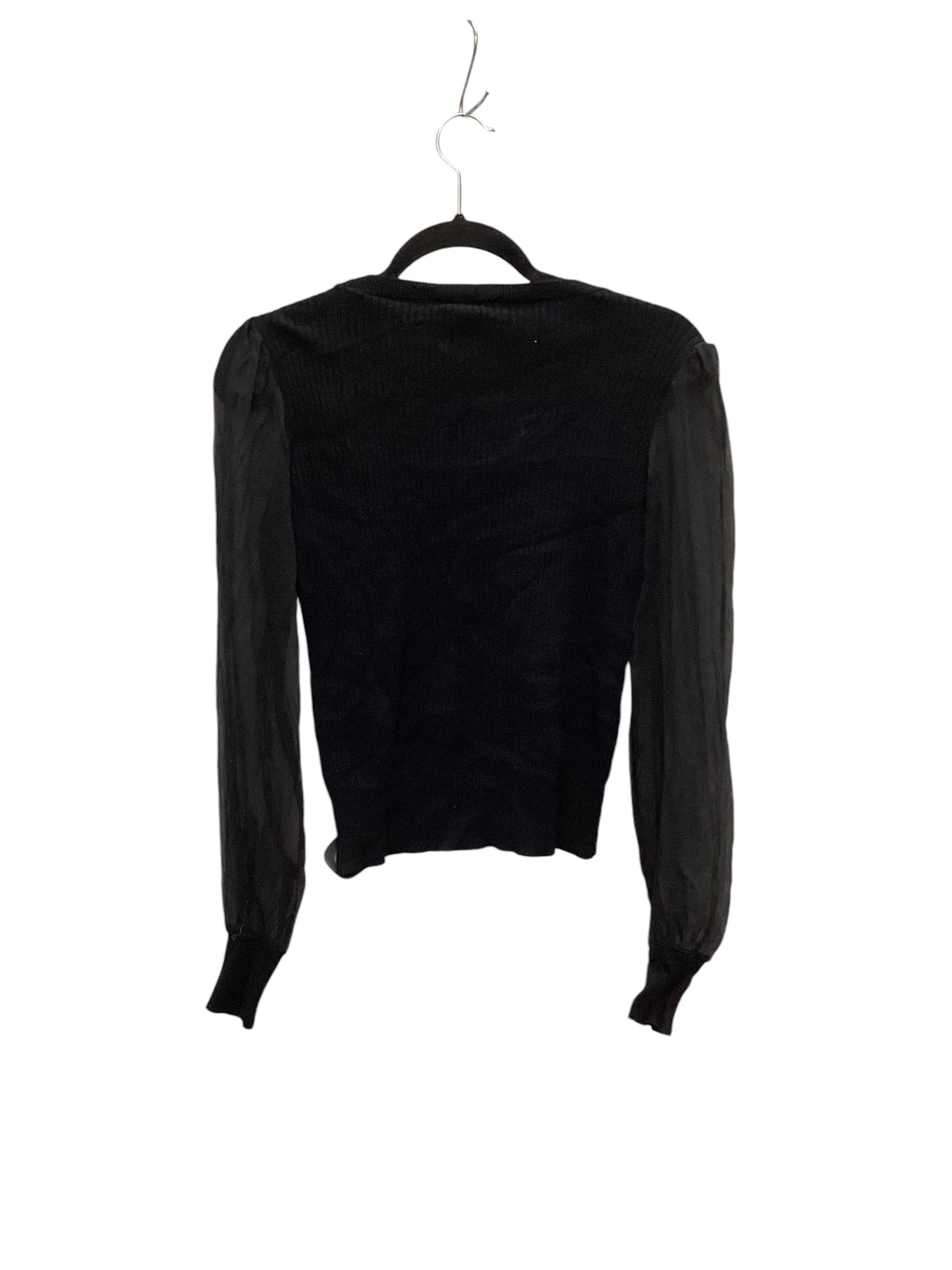 Top Long Sleeve By Carmen By Carmen Marc Valvo In Black, Size: S