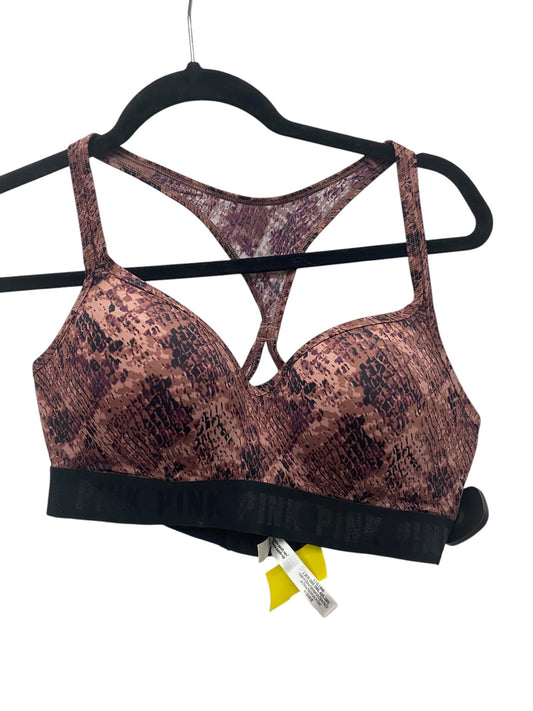 Athletic Bra By Pink In Snakeskin Print, Size: L