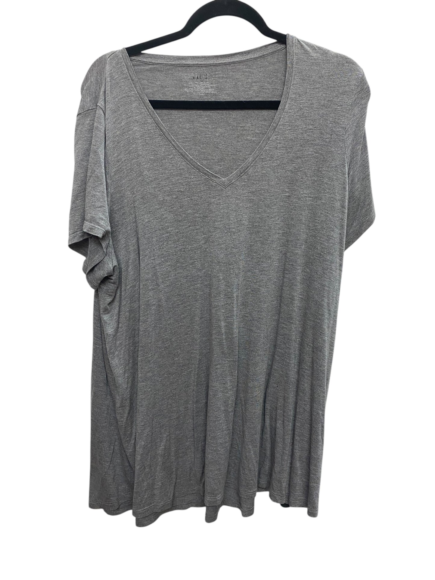 Top Short Sleeve Basic By Hue In Grey, Size: Xxl