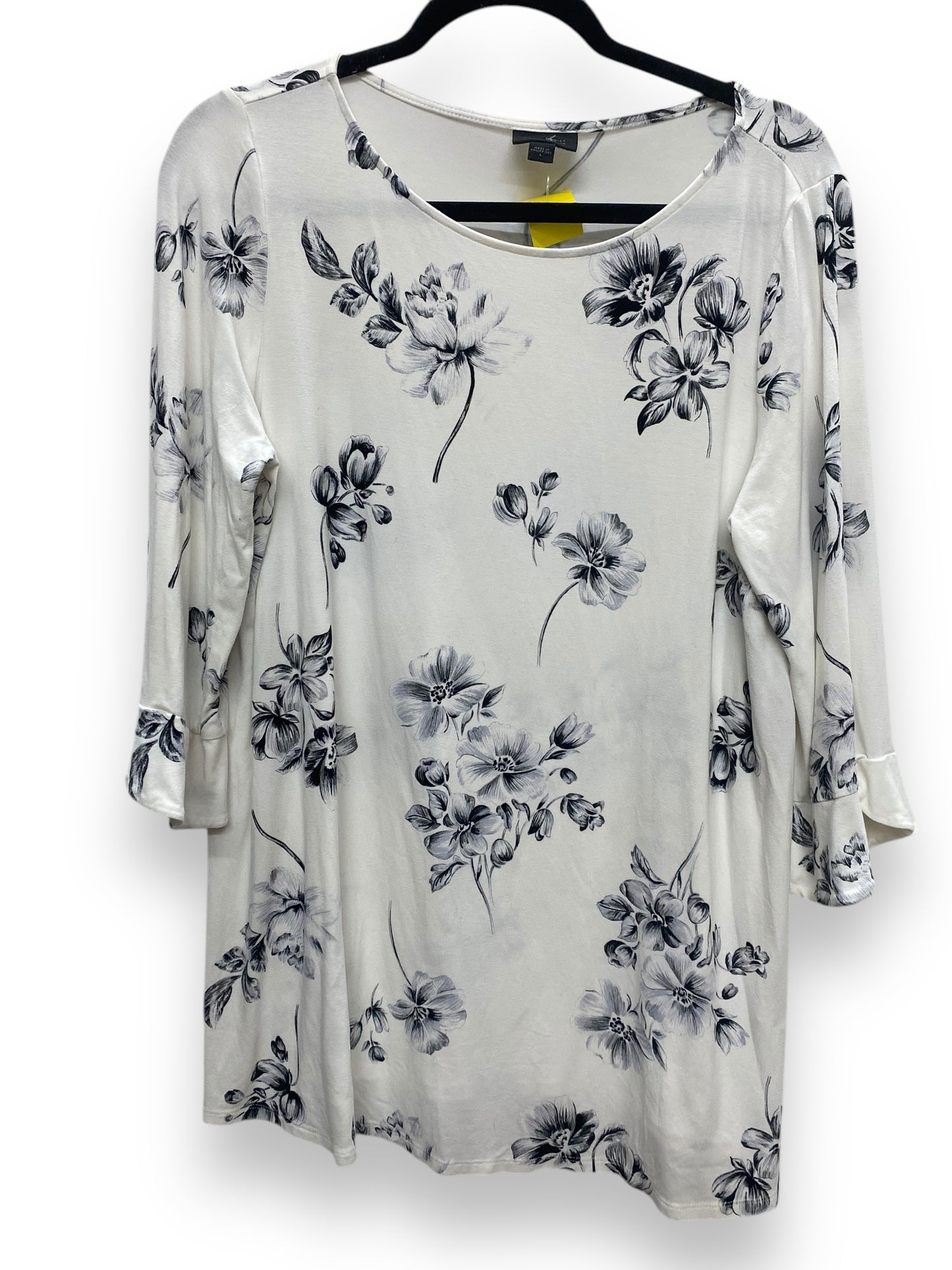 Top 3/4 Sleeve By J. Jill In Floral Print, Size: L