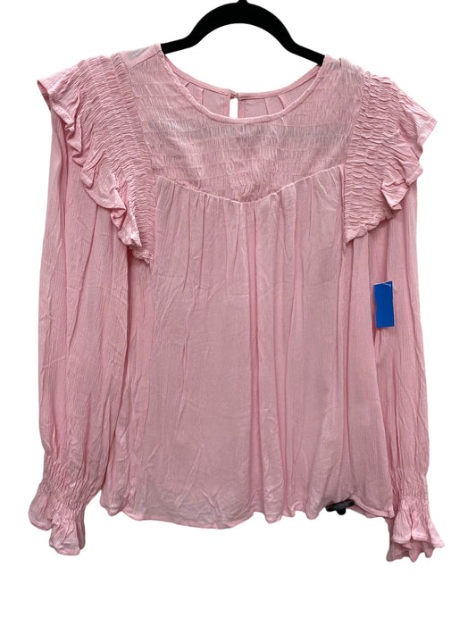 Top Long Sleeve By Cmf In Pink, Size: S