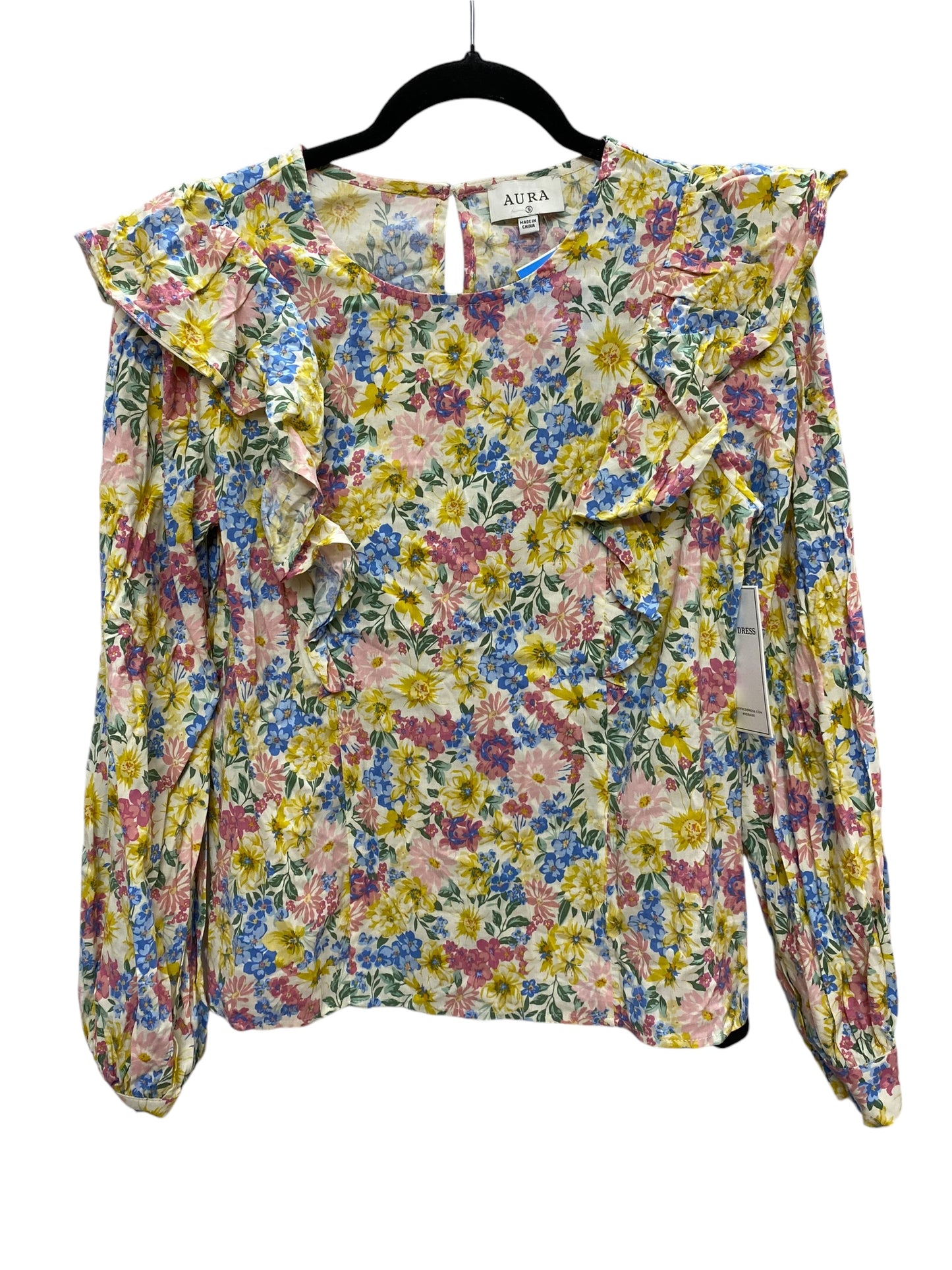 Top Long Sleeve By Clothes Mentor In Floral Print, Size: S