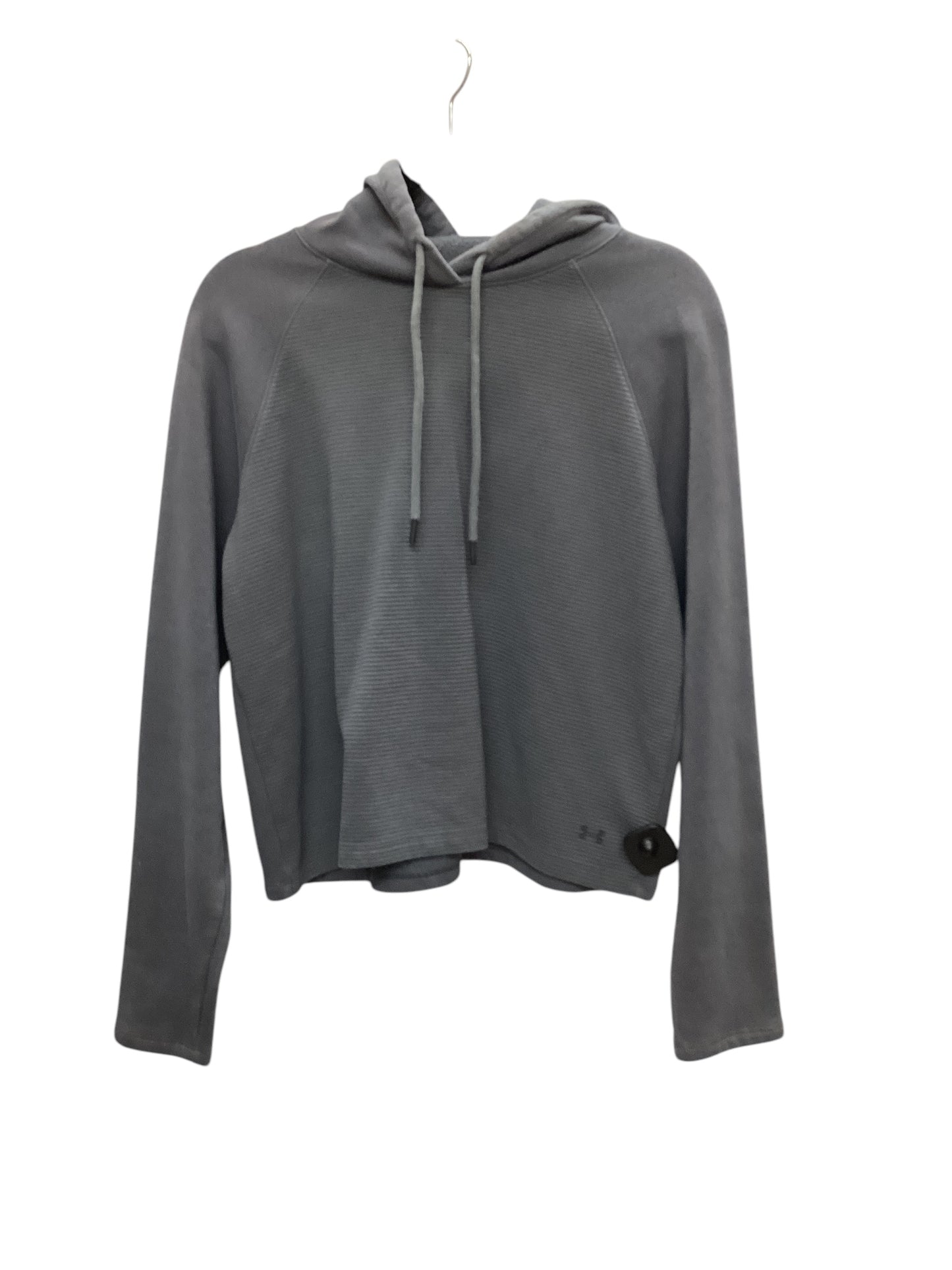 Sweatshirt Hoodie By Under Armour In Grey, Size: M