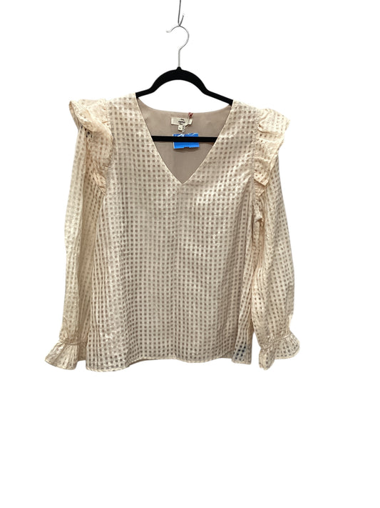 Top Long Sleeve By Entro In Cream, Size: M