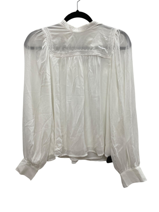 Top Long Sleeve By Gap In White, Size: S