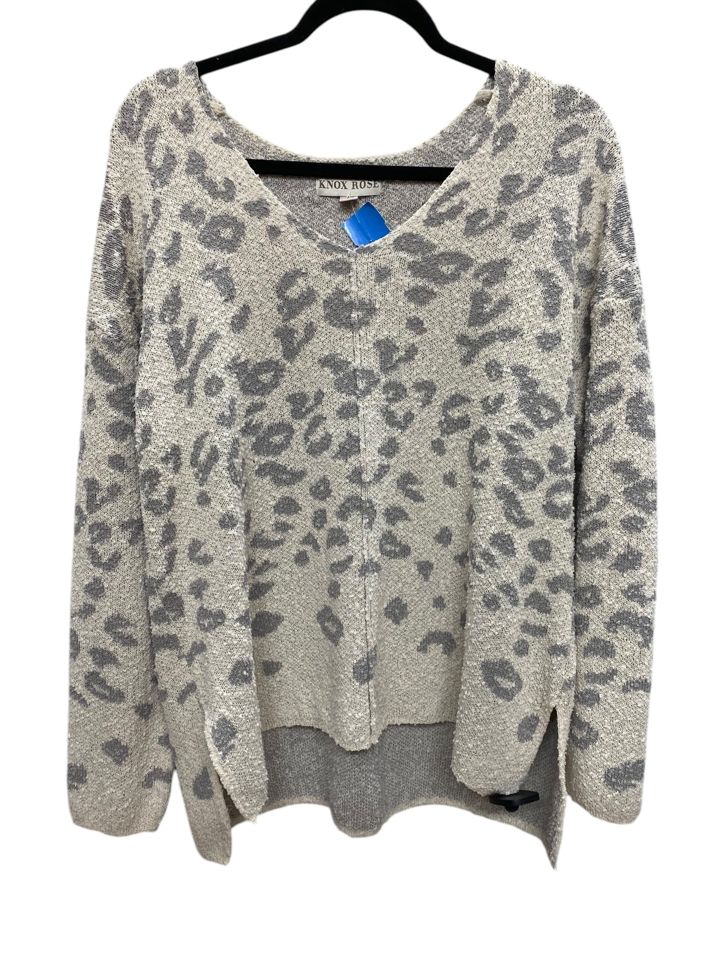 Sweater By Knox Rose In Animal Print, Size: L