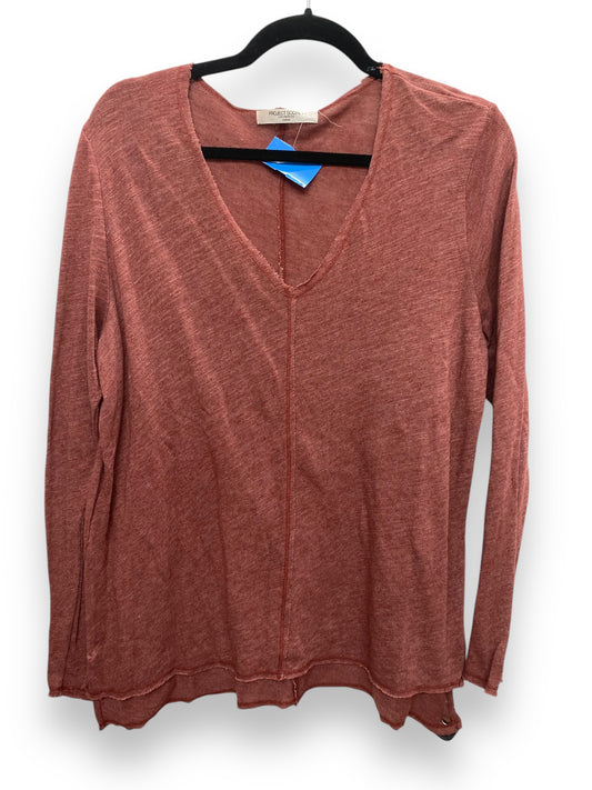 Top Long Sleeve By Project Social Tee In Red, Size: M