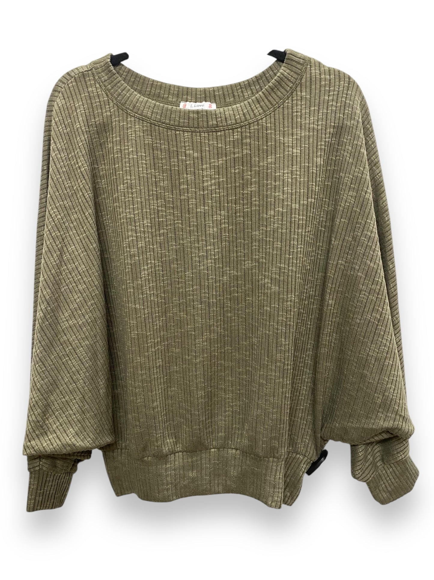 Top Long Sleeve By L Love In Green, Size: S