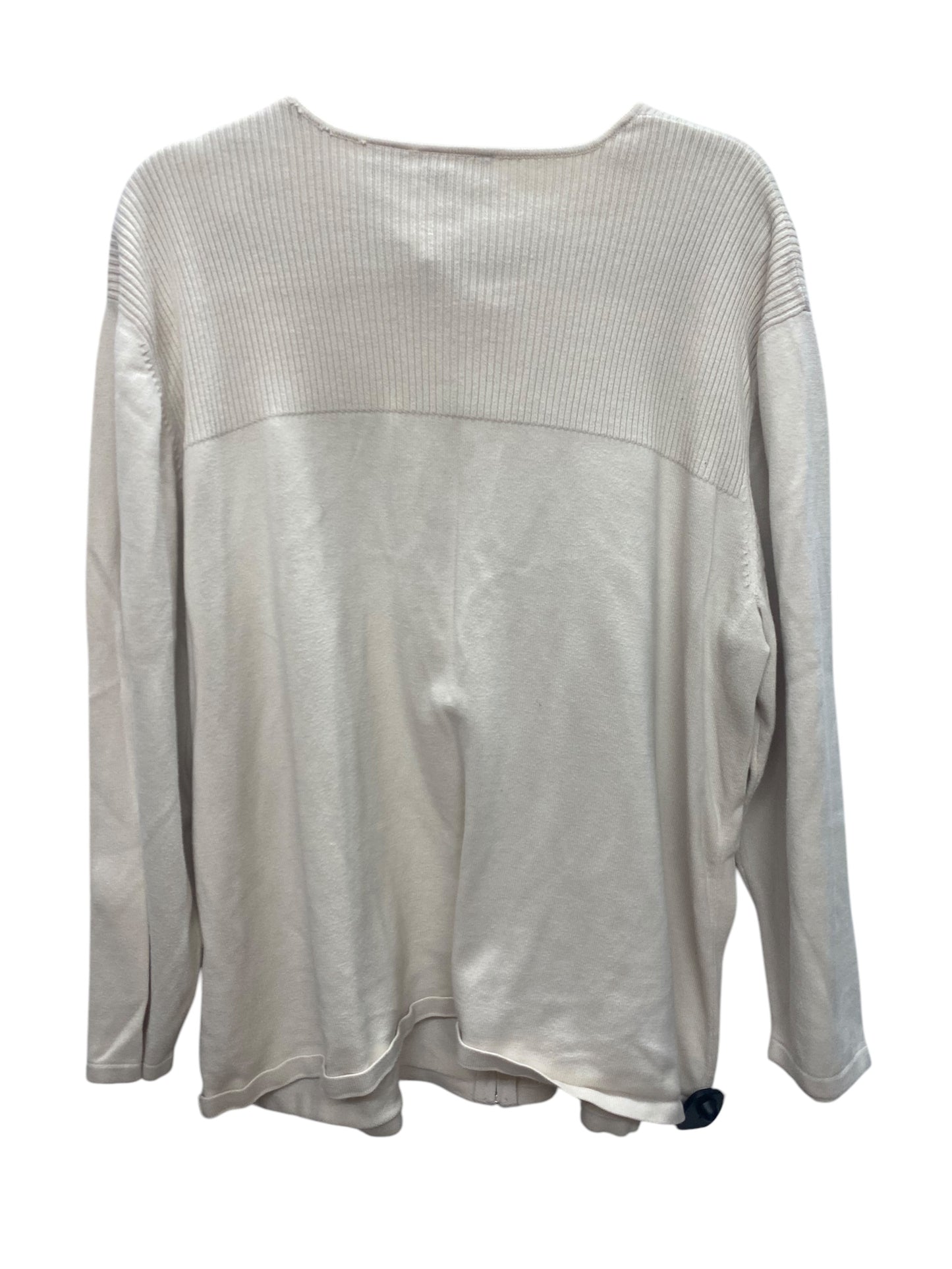 Top Long Sleeve By Liz And Me In Cream, Size: 2x