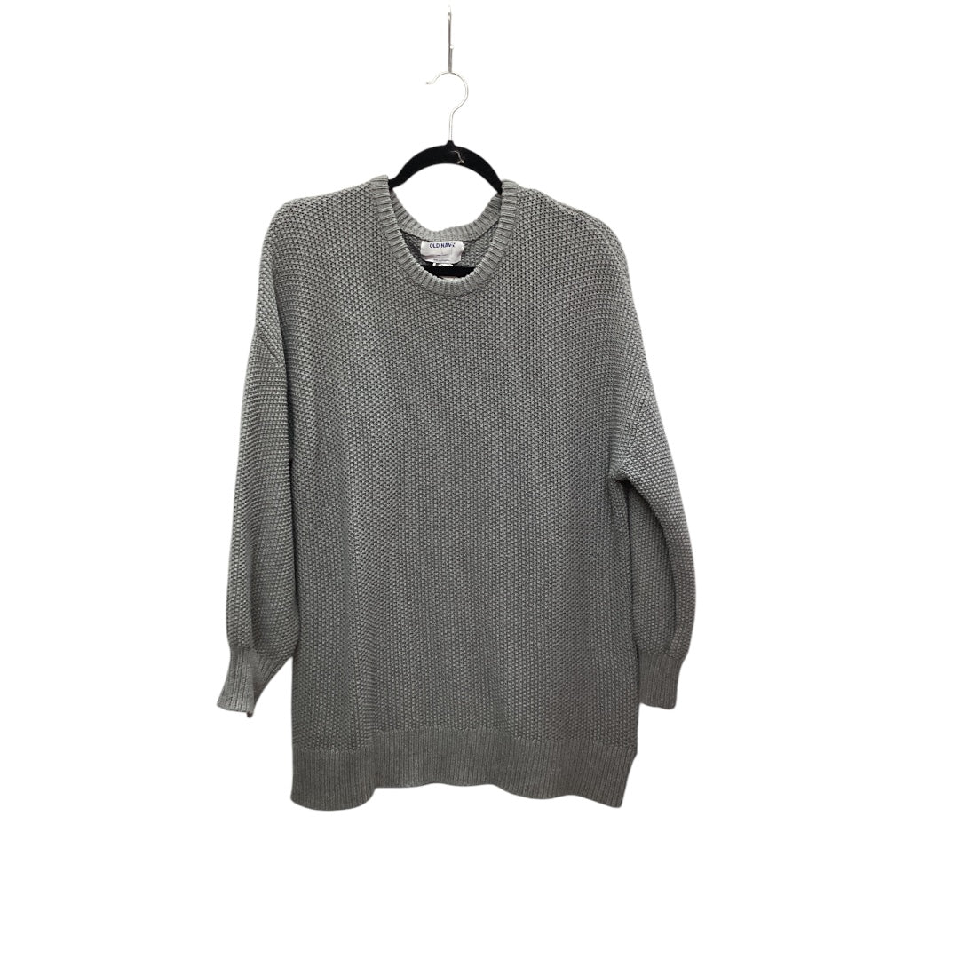 Tunic Long Sleeve By Old Navy In Grey, Size: L