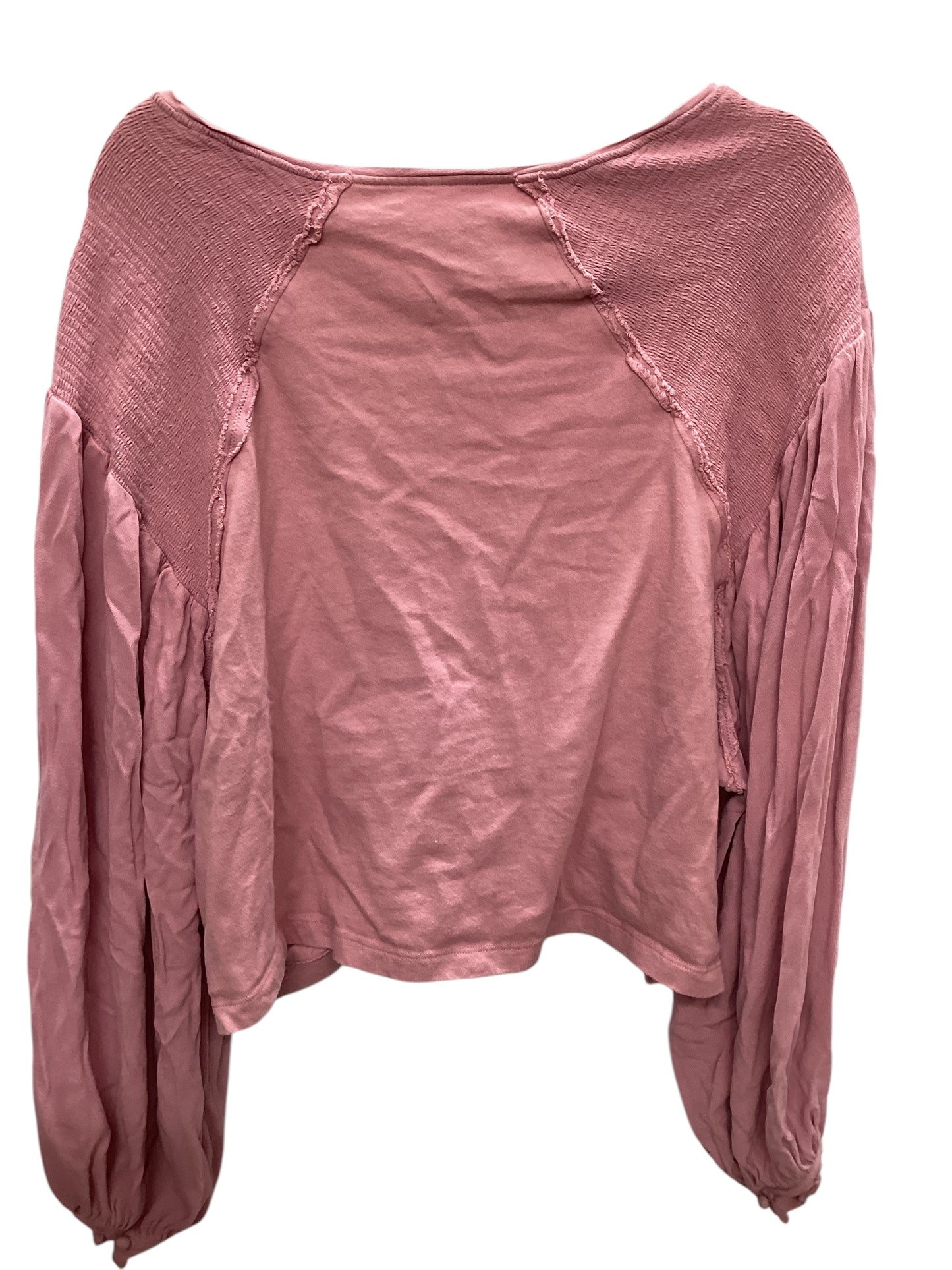 Top Long Sleeve By Free People In Pink, Size: L