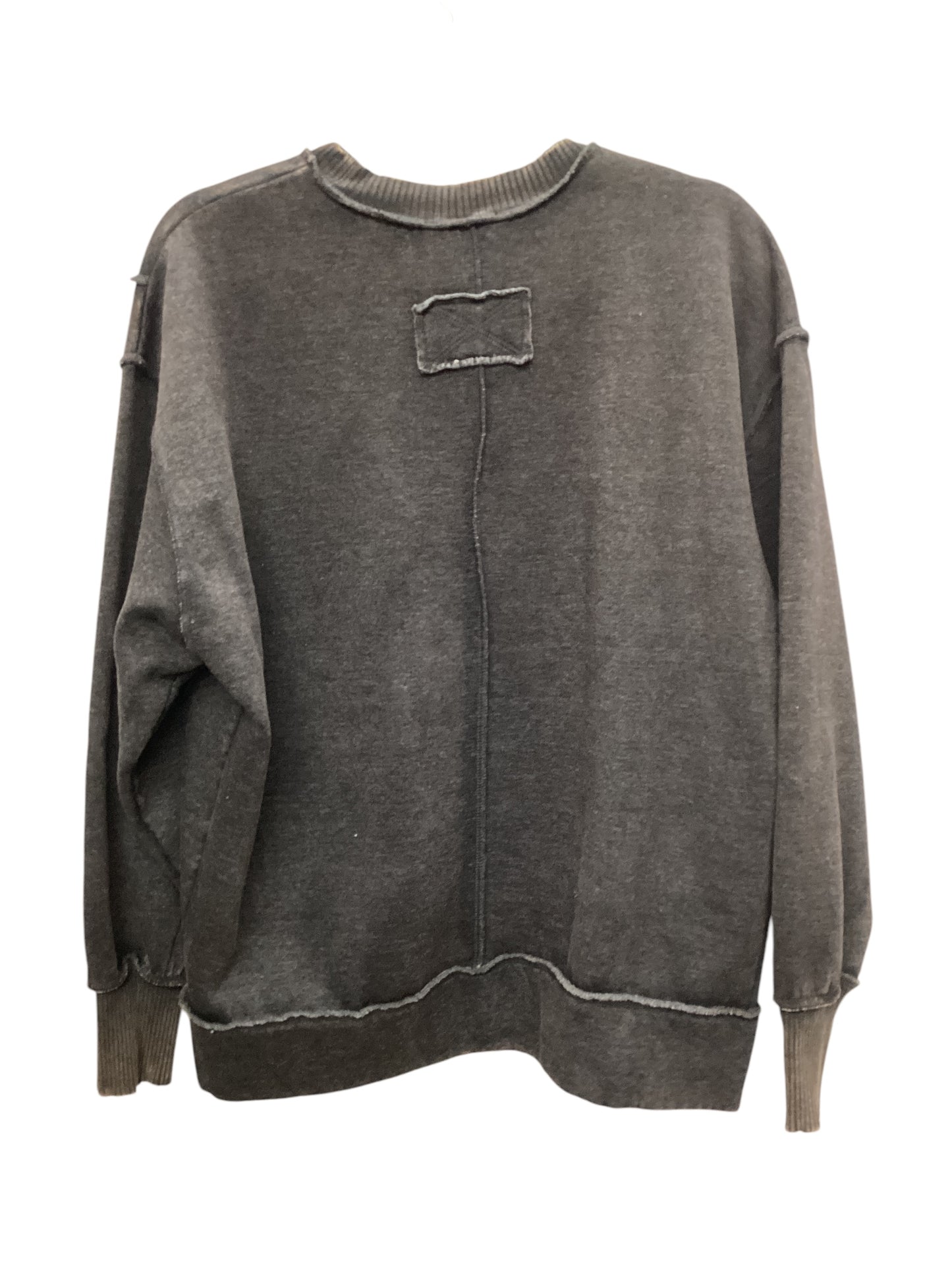 Top Long Sleeve By Zenana Outfitters In Grey, Size: S