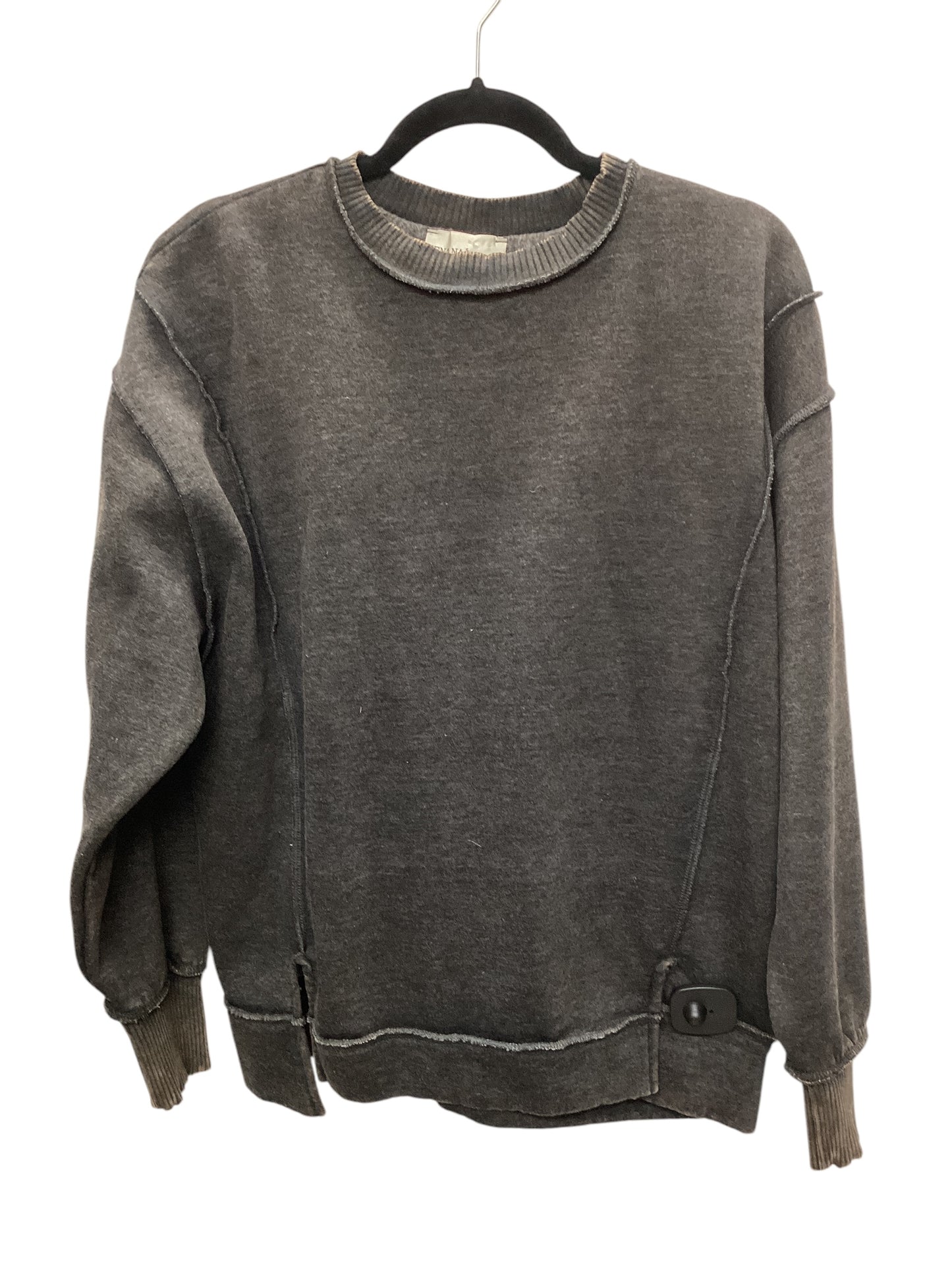 Top Long Sleeve By Zenana Outfitters In Grey, Size: S