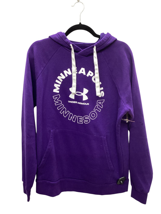 Sweatshirt Hoodie By Under Armour In Purple, Size: S