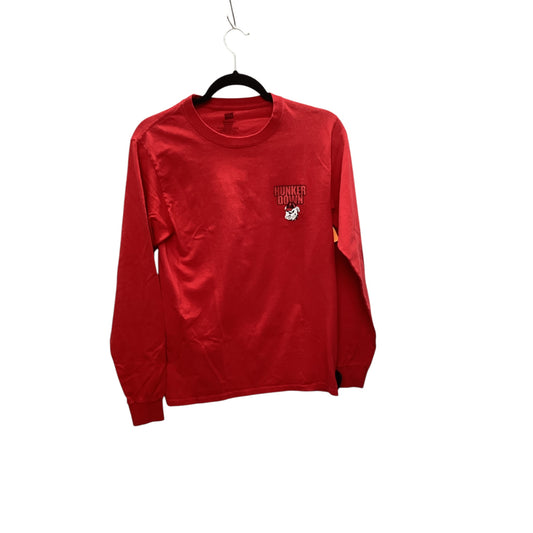 Top Long Sleeve Basic By Hanes In Red, Size: S