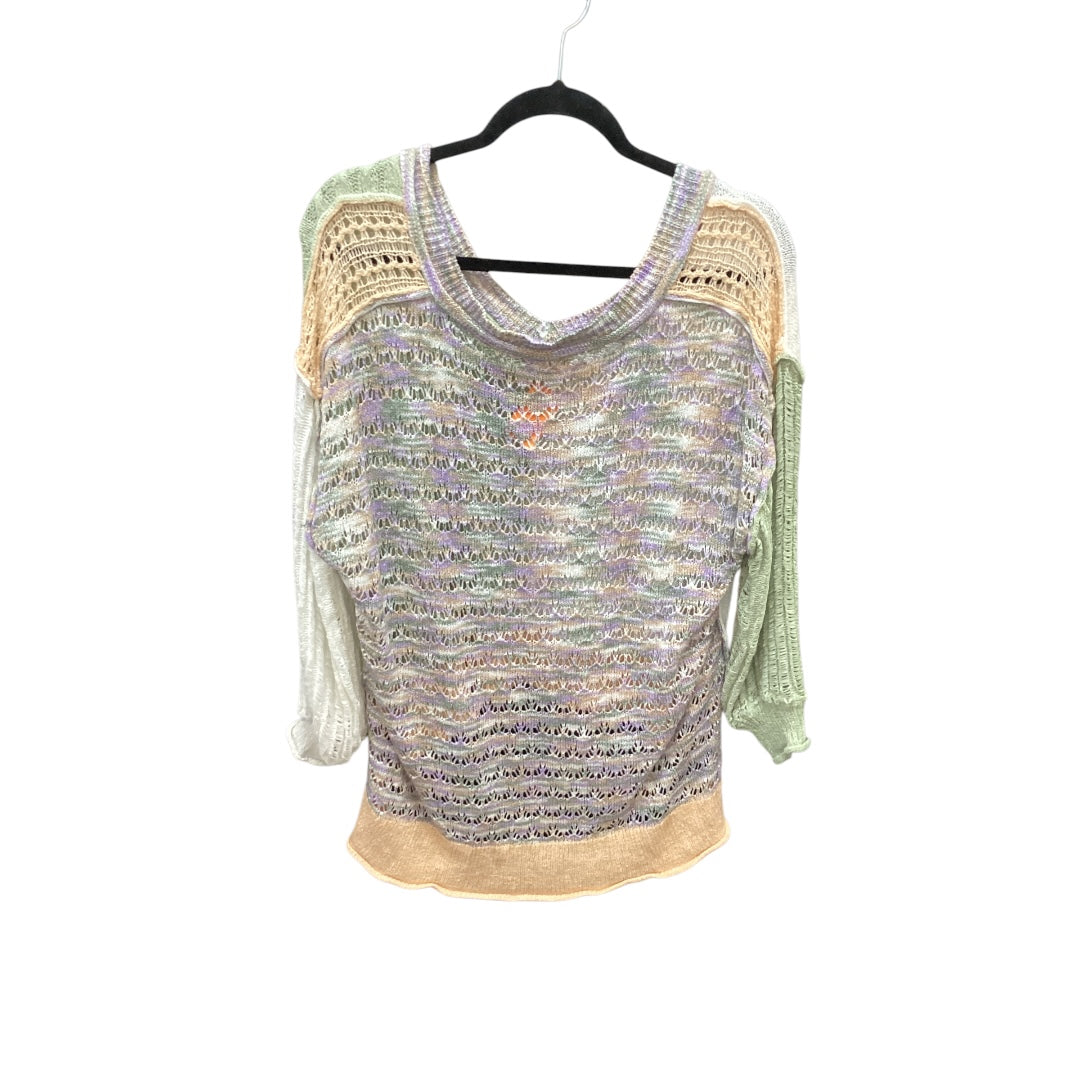 Top Long Sleeve By Pol In Multi-colored, Size: L