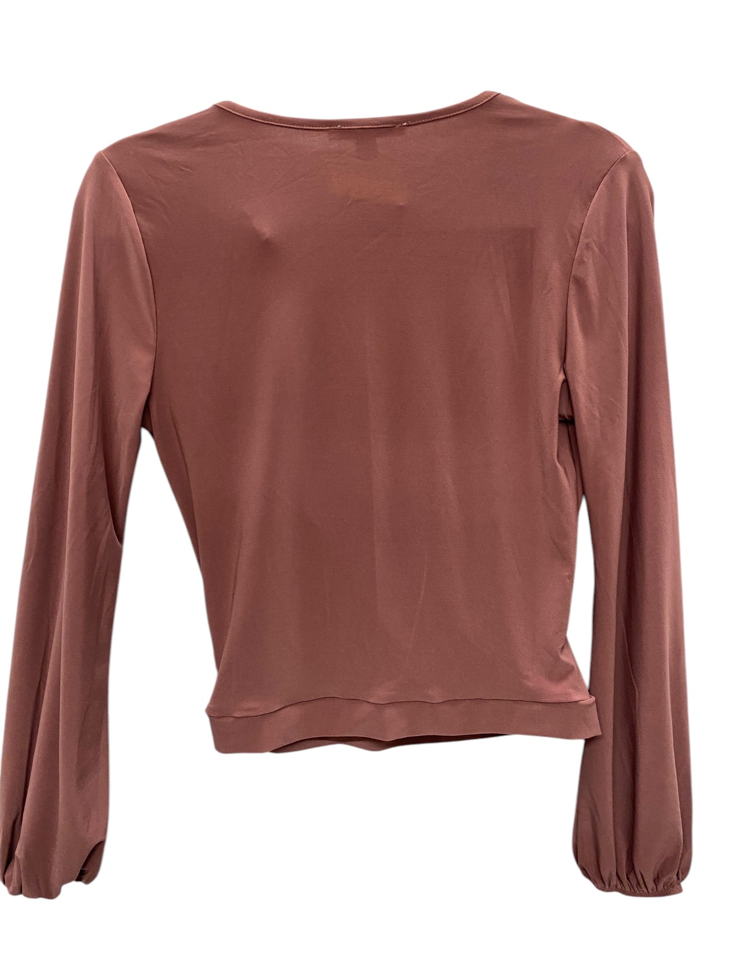 Top Long Sleeve By Haute Monde In Brown, Size: M