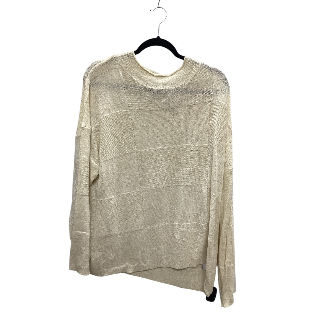 Top Long Sleeve By Gigio In Cream, Size: L
