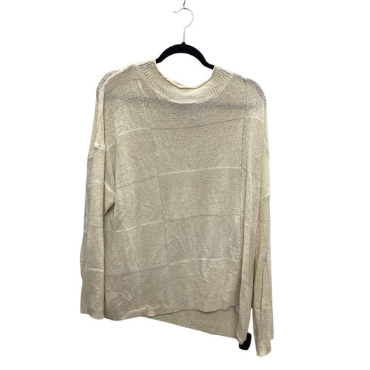 Top Long Sleeve By Gigio In Cream, Size: L